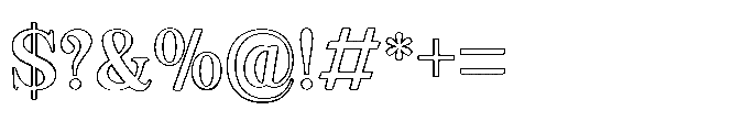 Kachiba Outline Font OTHER CHARS