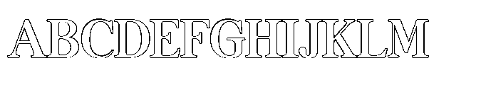 Kachiba Outline Font UPPERCASE