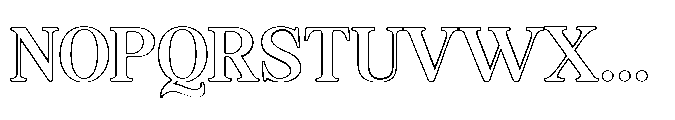 Kachiba Outline Font UPPERCASE