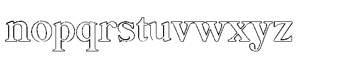 Kachiba Outline Font LOWERCASE