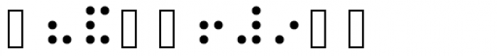 Kaeding Braille Bold Font OTHER CHARS