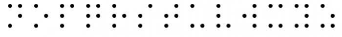 Kaeding Braille Font LOWERCASE