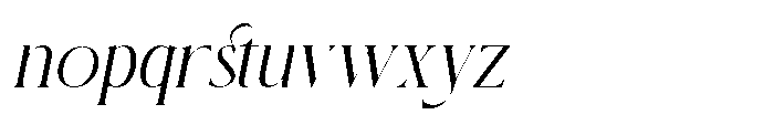 Kaeleya Italic Font LOWERCASE