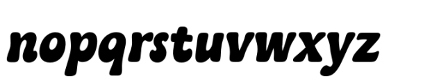 Kaeswaii Condensed Ex Bold Italic Font LOWERCASE