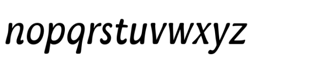 Kaeswaii Condensed Regular Italic Font LOWERCASE