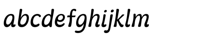 Kaeswaii Norm Regular Italic Font LOWERCASE
