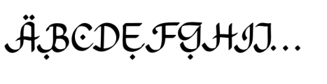 Kafillah Regular Font UPPERCASE