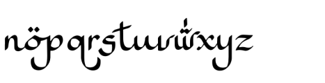 Kafillah Regular Font LOWERCASE