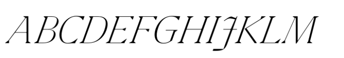 Kaguci Thin Italic Font UPPERCASE