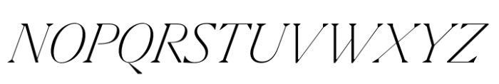 Kaguci Thin Italic Font UPPERCASE