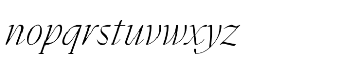 Kaguci Thin Italic Font LOWERCASE