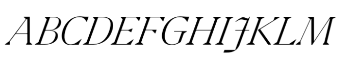Kaguci Ultra Light Italic Font UPPERCASE