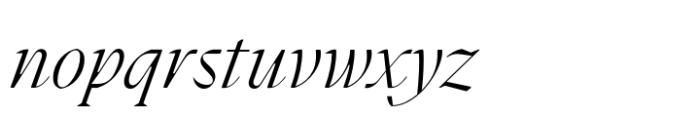 Kaguci Ultra Light Italic Font LOWERCASE