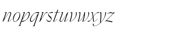 Kaguci Ultra Thin Italic Font LOWERCASE