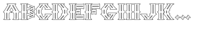 Kagura Outline Font UPPERCASE