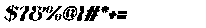 Kaila Moon Black-Oblique Font OTHER CHARS