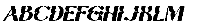 Kaila Moon Black-Oblique Font UPPERCASE