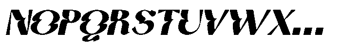 Kaila Moon Black-Oblique Font UPPERCASE