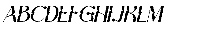 Kaila Moon Oblique Font UPPERCASE