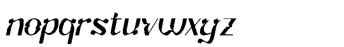Kaila Moon Oblique Font LOWERCASE