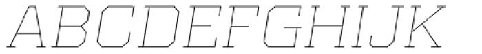 Kairos Pro Extd Thin Italic Font UPPERCASE