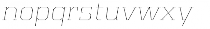 Kairos Pro Extd Thin Italic Font LOWERCASE