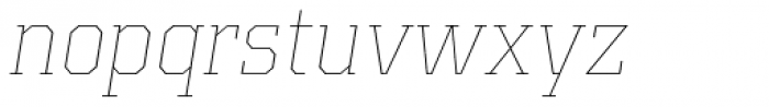 Kairos Pro Thin Italic Font LOWERCASE