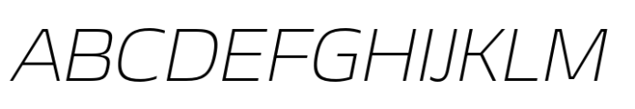 Kaisar Extra Light Italic Font UPPERCASE