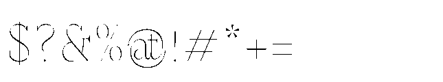 Kaixasena Thin Font OTHER CHARS