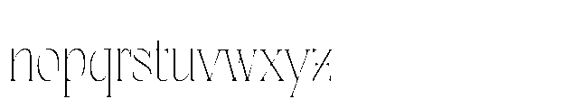 Kaixasena Thin Font LOWERCASE