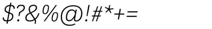 Kakadu Thin Italic Font OTHER CHARS