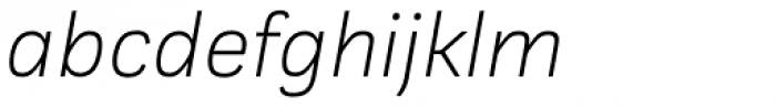 Kakadu Thin Italic Font LOWERCASE