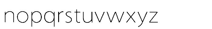 Kaku Seimei Kana UltraLight Font LOWERCASE