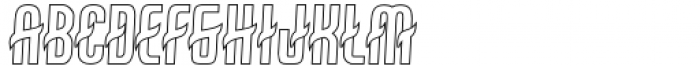Kalalua Italic outline Font UPPERCASE