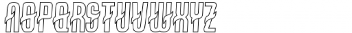 Kalalua Italic outline Font UPPERCASE