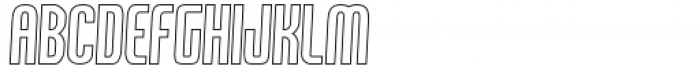 Kalalua Italic outline Font LOWERCASE