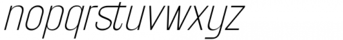 Kaligane Thin Italic Font LOWERCASE