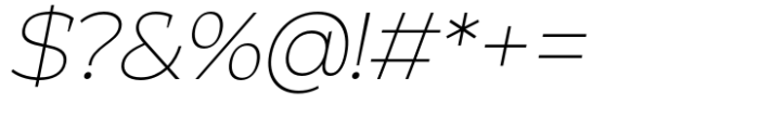 Kaligawe Thin Italic Font OTHER CHARS