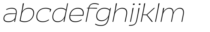 Kaligawe Thin Italic Font LOWERCASE