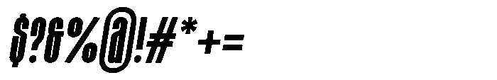 Kallina Condensed Italic Font OTHER CHARS