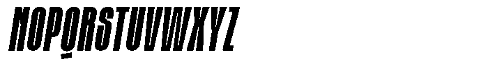 Kallina Condensed Italic Font UPPERCASE