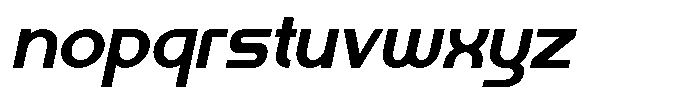 Kalogen Italic Bold Font LOWERCASE