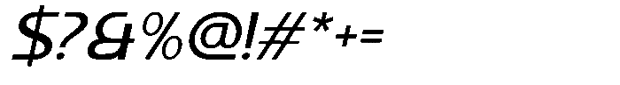 Kalogen Italic Medium Font OTHER CHARS