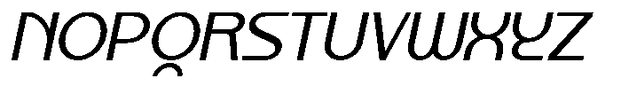 Kalogen Italic Regular Font UPPERCASE