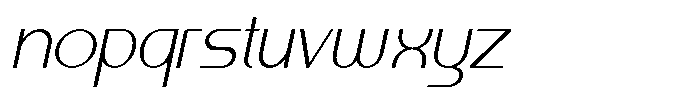 Kalogen Italic Thin Font LOWERCASE