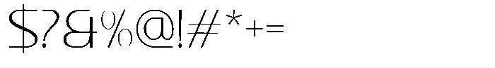 Kalogen Thin Font OTHER CHARS