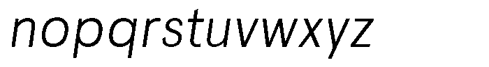 Kaluar Light Italic Font LOWERCASE