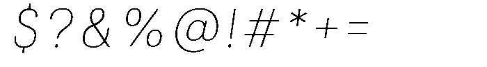 Kaluar Thin Italic Font OTHER CHARS