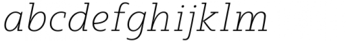 Kaluny Pro Thin Italic Slab Font LOWERCASE