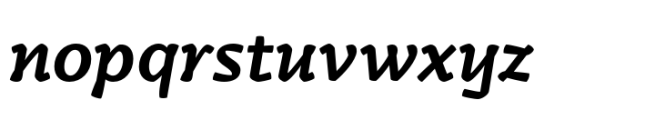 Kamado Demi Bold Italic Font LOWERCASE